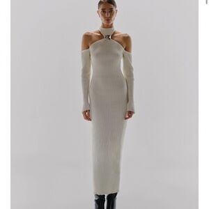 Yumiko Maxi Ribbed Knit Baobab Dress NWT